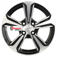 6*15 4*100 ET46 54,1 Khomen Wheels KHW1502 Black-FP (Rio/Solaris)