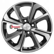 6*15 4*100 ET46 54,1 Khomen Wheels KHW1501 Black-FP (Rio/Solaris)