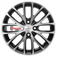 6*15 4*100 ET48 54,1 Khomen Wheels KHW1506 Black-FP (Rio/Solaris)