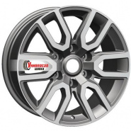 8*17 6*139,7 ET25 106,1 Khomen Wheels KHW1723 Gray-FP (Toyota LC Prado/Lexus GX)