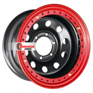10*15 5*139,7 ET-44 110 Off-Road Wheels УАЗ с бедлоком (красный) Черный