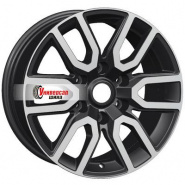 8*17 6*139,7 ET25 106,1 Khomen Wheels KHW1723 Black-FP (Toyota LC Prado/Lexus GX)