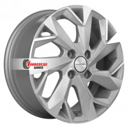 6*15 4*100 ET45 56,6 Khomen Wheels KHW1508 F-Silver-FP (Nexia)
