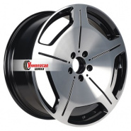 9,5*19 5*112 ET43 66,56 INCH ULF-R20 Black machine face+milling spokes before painting