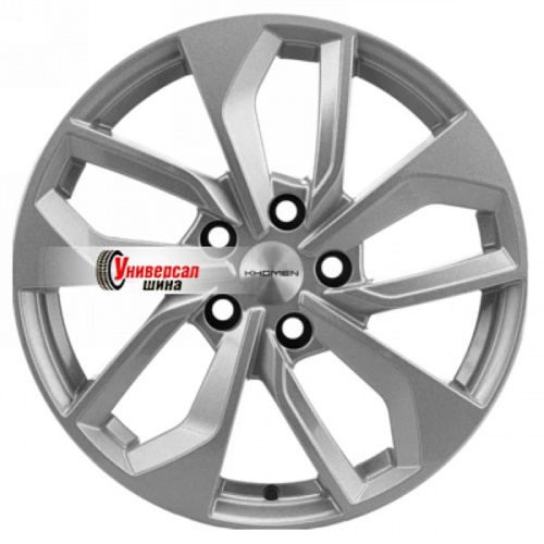 7*17 5*112 ET46 66,6 Khomen Wheels KHW1703 F-Silver - 1