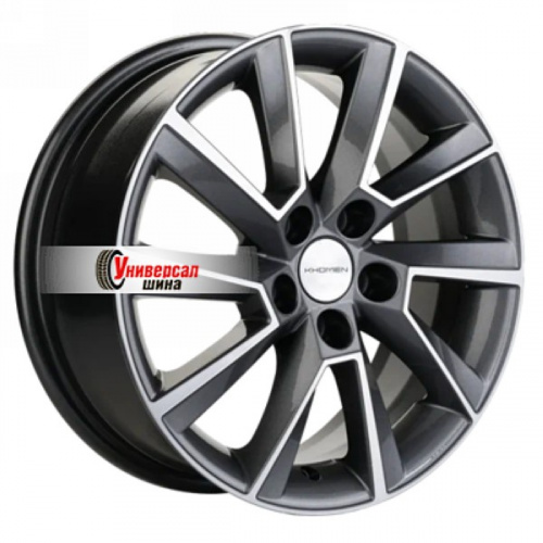 6*15 5*100 ET38 57,1 Khomen Wheels KHW1507 Gray-FP (Rapid/Fabia) - 1