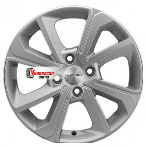 6*15 4*98 ET36 58,6 Khomen Wheels KHW1501 F-Silver (Lada Granta) - 1