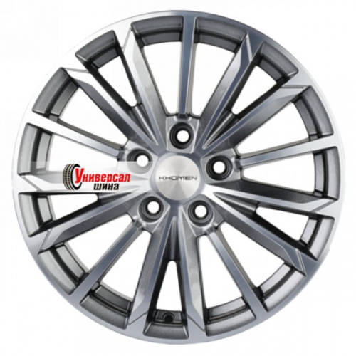 6,5*16 5*112 ET39,5 66,6 Khomen Wheels KHW1611 G-Silver-FP - 1