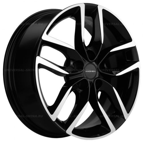 6,5*17 5*112 ET38 57,1 Khomen Wheels KHW1708 Black-FP (Kodiaq/Tiguan) - 1