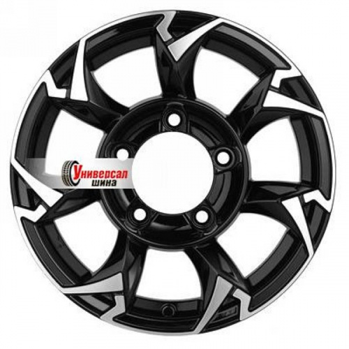 5,5*15 5*139,7 ET5 108,1 Khomen Wheels KHW1505 Black-FP (Jimny) - 1