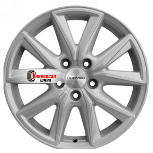 7*17 5*114,3 ET50 67,1 Khomen Wheels KHW1706 F-Silver - 1