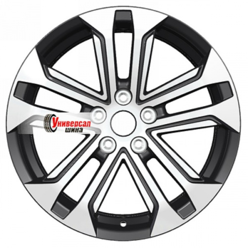 7*18 5*108 ET40 60,1 Khomen Wheels KHW1803 Black-FP - 1