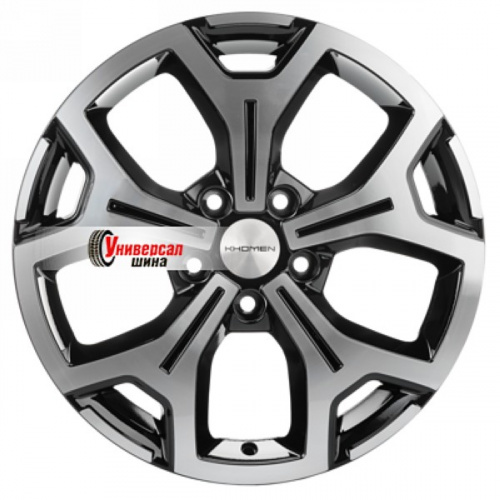 6,5*17 5*114,3 ET40 64,1 Khomen Wheels KHW1710 Black-FP - 1