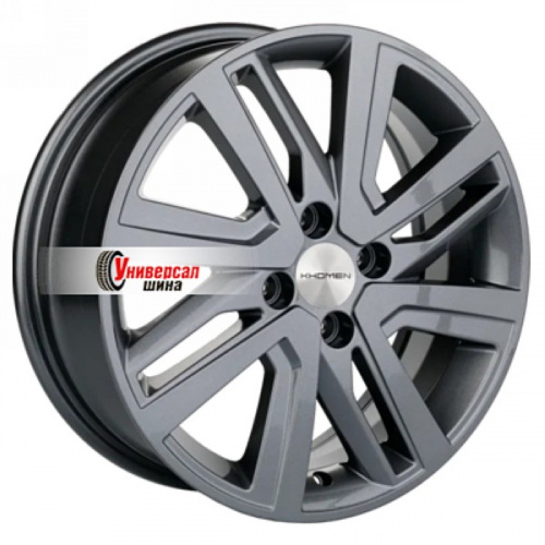 6*16 4*100 ET37 60,1 Khomen Wheels KHW1609 Gray - 1