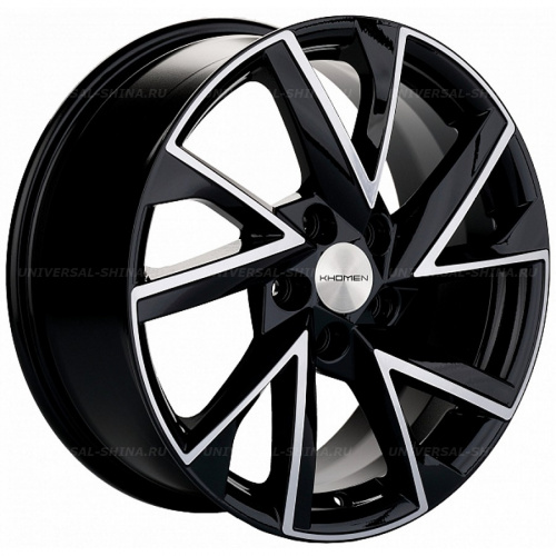 7*17 5*108 ET40 60,1 Khomen Wheels KHW1714 Black-FP (Chery Tiggo/Tiggo 7 Pro) - 1