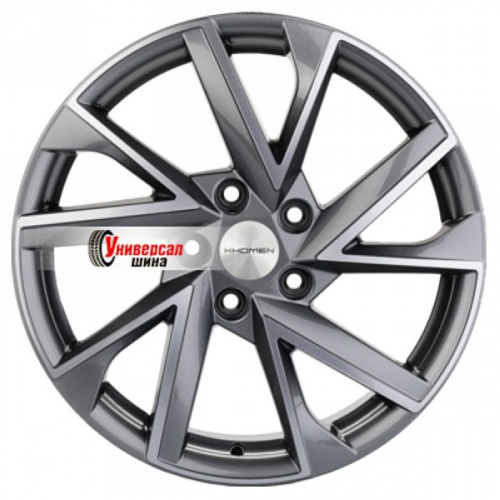 7*17 5*108 ET40 60,1 Khomen Wheels KHW1714 Gray-FP (Chery Tiggo/Tiggo 7 Pro) - 1