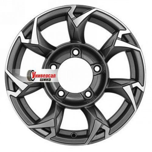 5,5*15 5*139,7 ET5 98,5 Khomen Wheels KHW1505 Gray-FP (Lada NIVA 4x4) - 1