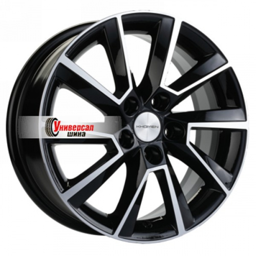 6*15 5*100 ET37 54,1 Khomen Wheels KHW1507 Black-FP - 1