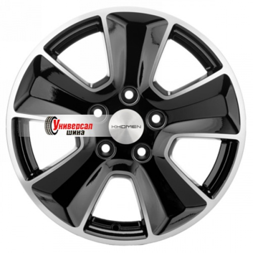 6,5*16 5*114,3 ET45 54,1 Khomen Wheels KHW1601 Black-FP - 1