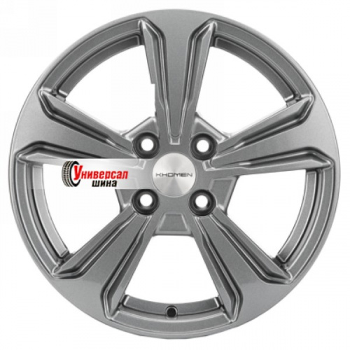 6*15 4*100 ET48 54,1 Khomen Wheels KHW1502 Gray (Rio/Solaris) - 1