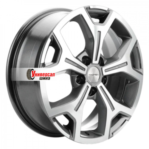 6,5*17 5*120 ET55 65,1 Khomen Wheels KHW1710(2) Gray-FP (VW Transporter) - 1