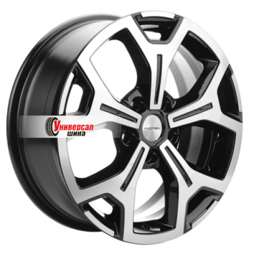 6,5*17 5*112 ET50 66,6 Khomen Wheels KHW1710(2) Black-FP (Mercedes Vito) - 1
