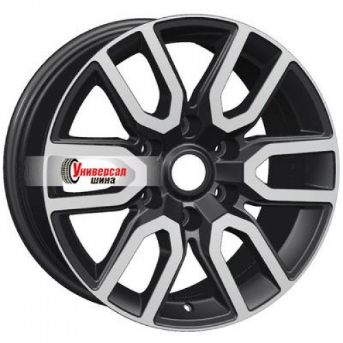 8*17 6*139,7 ET25 106,1 Khomen Wheels KHW1723 Black-FP (Toyota LC Prado/Lexus GX) - 1