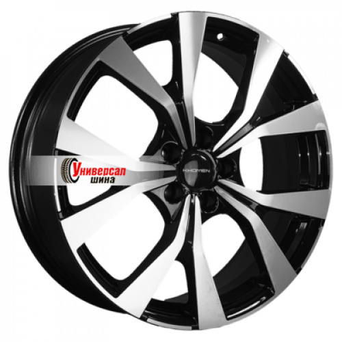7*19 5*108 ET36 65,1 Khomen Wheels KHW1906 Black-FP - 1