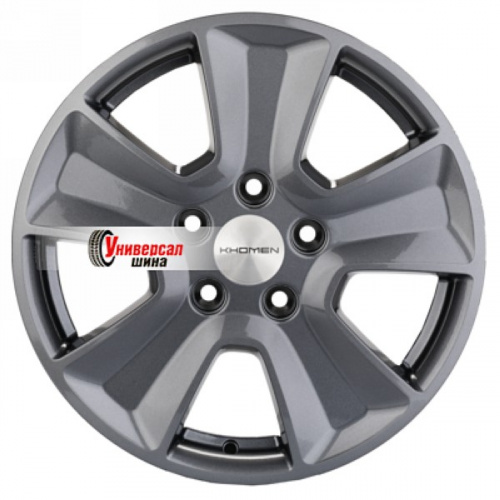 6,5*16 5*114,3 ET50 66,1 Khomen Wheels KHW1601 Gray - 1