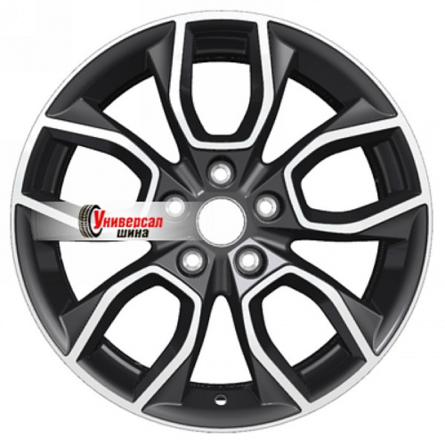 7*17 5*114,3 ET53 67,1 Khomen Wheels KHW1713 Black-FP - 1
