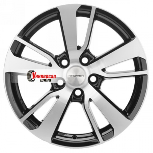 7*17 5*114,3 ET40 66,1 Khomen Wheels KHW1704 Black-FP - 1