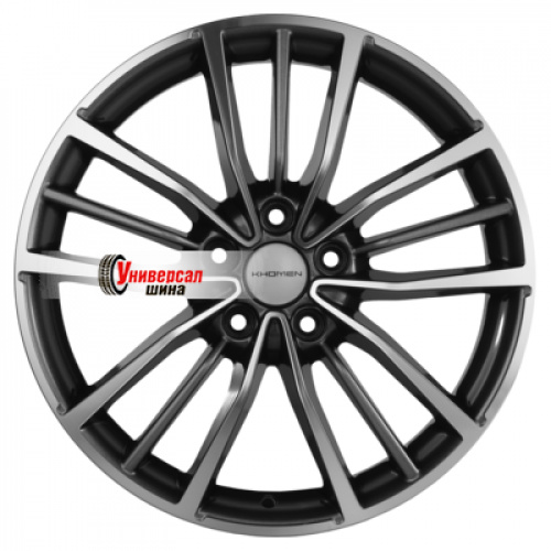 7*18 5*114,3 ET40 66,5 Khomen Wheels KHW1812 Gray-FP (Haval Dargo) - 1