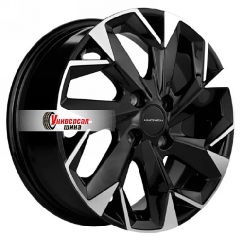 6*15 4*100 ET40 60,1 Khomen Wheels KHW1508 Black-FP (Logan/Sandero) - 1