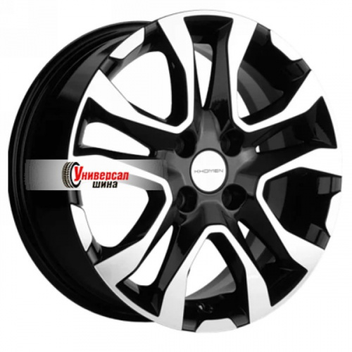 6*15 4*100 ET39 56,6 Khomen Wheels KHW1503 Black-FP - 1