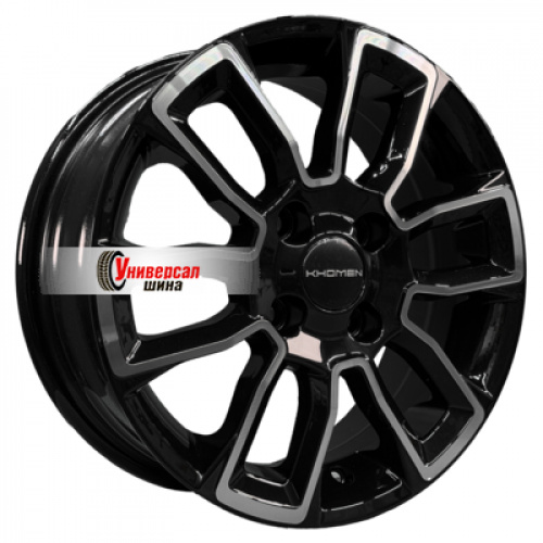 5,5*14 4*98 ET35 58,5 Khomen Wheels KHW1406 Black-FP - 1