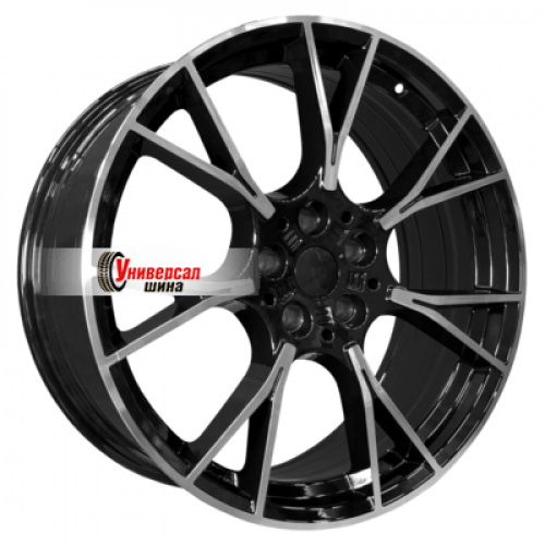 9,5*19 5*112 ET33 66,6 PDW 5407 Gloss Black Machine Face - 1