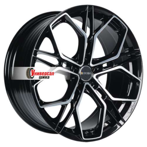 8,5*20 5*114,3 ET45 67,1 INCH FA8534 Gloss Black Machined Face - 1