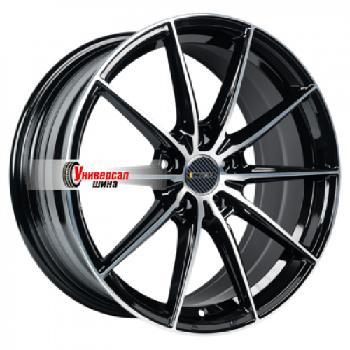8*18 5*112 ET40 66,6 INCH FA8533 Gloss Black Machined Face - 1