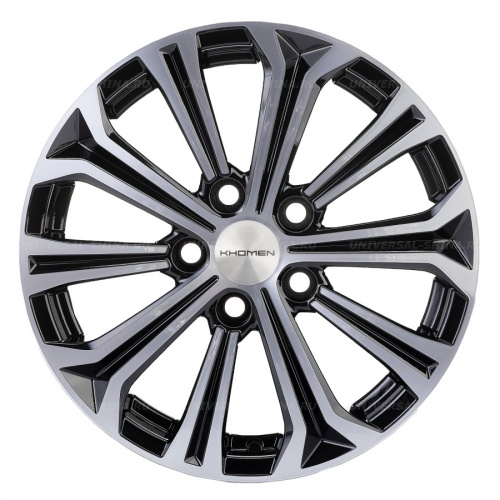 6,5*16 5*108 ET50 63,35 KHOMEN WHEELS KHW1610 Black-FP - 1