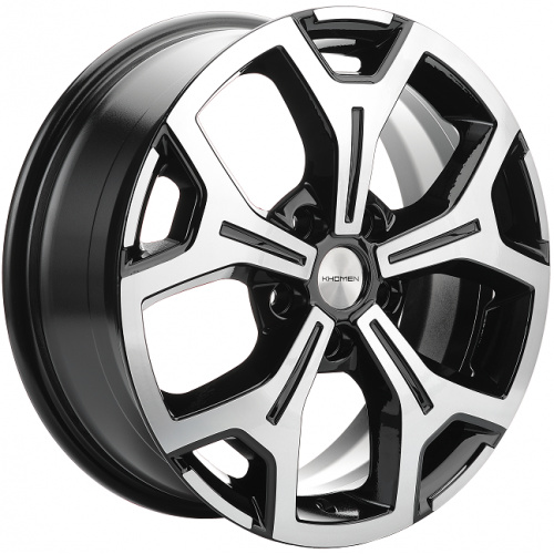 6,5*17 5*114,3 ET45 54,1 KHOMEN WHEELS KHW1710 Black-FP - 1